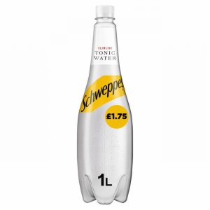 SCHWEPPES SLIMLINE TONIC WATER 1L £1.75