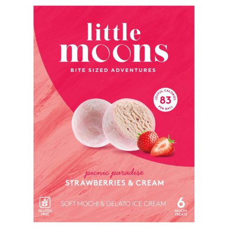 LITTLE MOONS STRAWBERRY & CREAM MOCHI ICE CREAM 6X32G