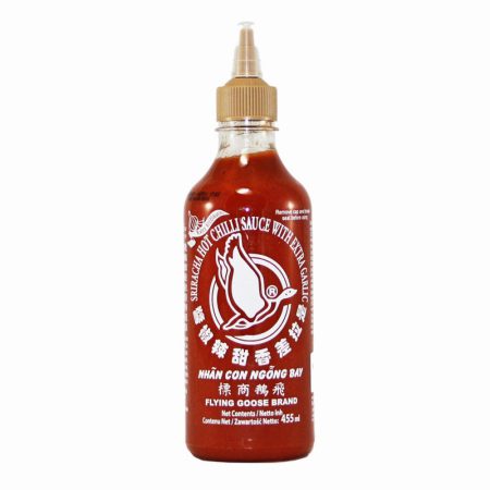 FLYING GOOSE SRIRACHA CHILLI SAUCE GARLIC 455ML