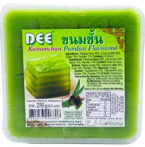 DEE KANOMCHAN THAI COCONUT PANDAN DESSERT 250G