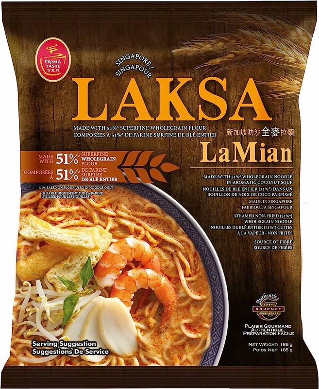 PRIMA TASTE LAKSA WHOLEGRAIN LA MIAN 185G