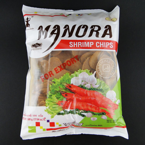 MANORA PRAWN CRACKERS UNCOOKED (THAI) 500G