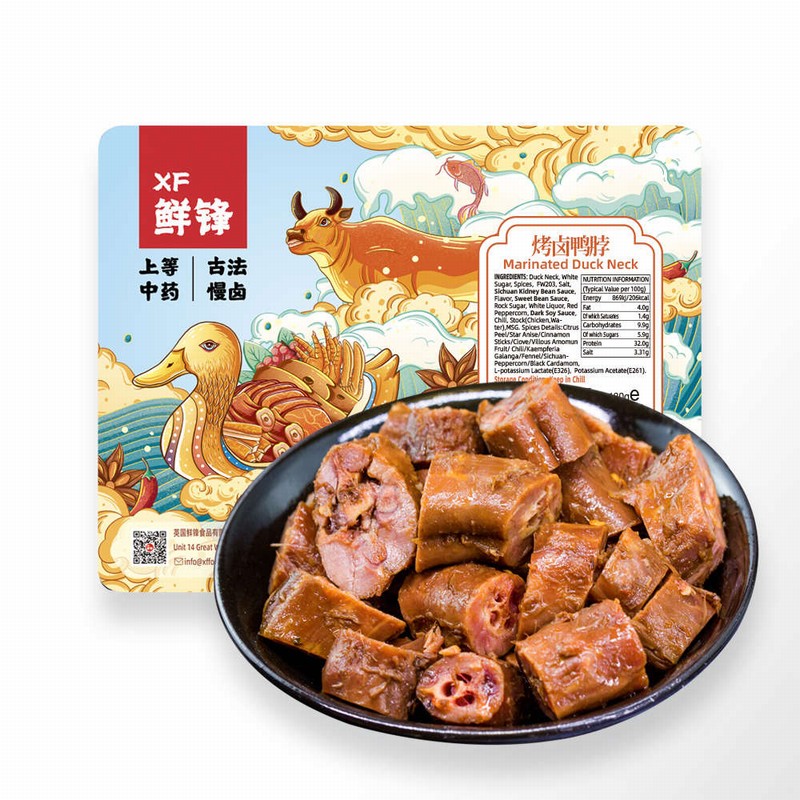 XF FRESH MARINATED DUCK NECK 180G