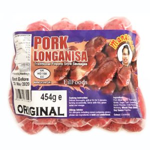 MANDHEY’S MANYAMAN PORK LONGANISA ORIGINAL- REGULAR 454G