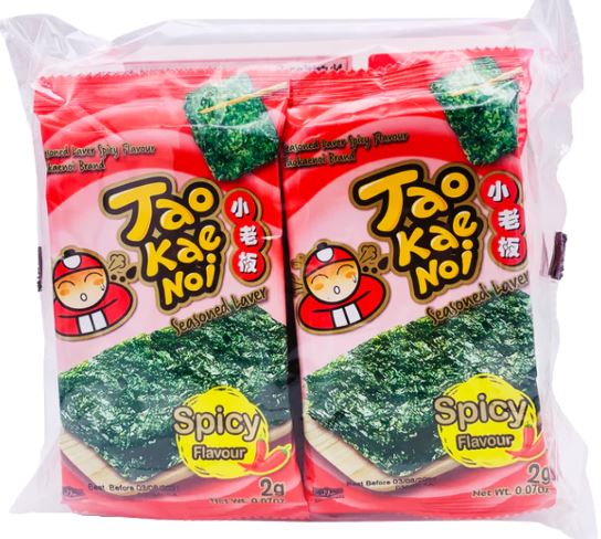 TAOKAENOI ROASTED SEAWEED – SPICY 8X2G