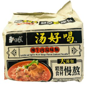 BAIXIANG NOODLE SOUP – SPICY BEEF 5X111G