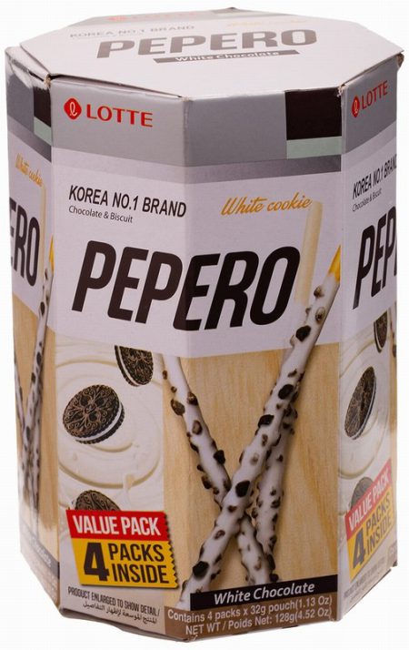 LOTTE PEPERO WHITE COOKIE MULTI BOX 128G
