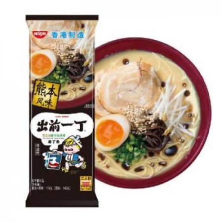 NISSIN BAR NOODLE-BLACK GARLIC OIL TONKOTSU 174G
