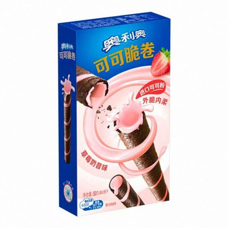 OREO COCOA CRISPY ROLLS - STRAWBERRY MILKSHAKE 50G