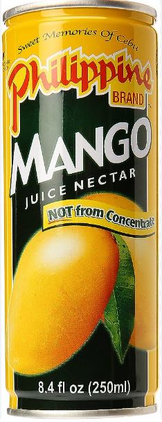 PHILIPPINE BRAND MANGO NECTAR JUICE DRINK 250ML