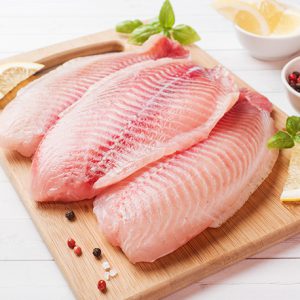 RS TILAPIA RAW SKINLESS&BONELESS IQF 20% GLAZE 1KG