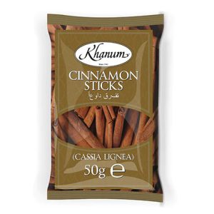 KHANUM CINNAMON STICKS (CASSIA) 50G