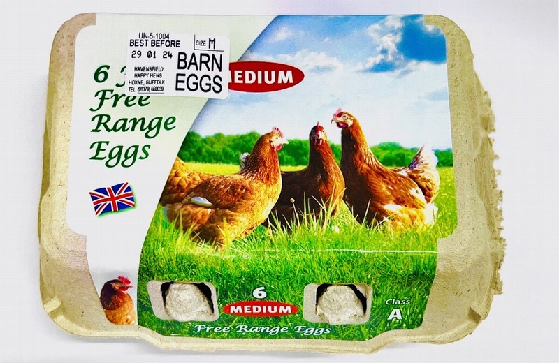 MEDIUM SIZE FREE RANGE EGGS 6S