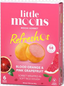 LITTLE MOONS MOCHI SORBET – BLOOD ORANGE & PINK GRAPEFRUIT 192G