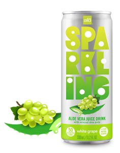 ALO SPARKLING DRINK WHITE GRAPE 330ML