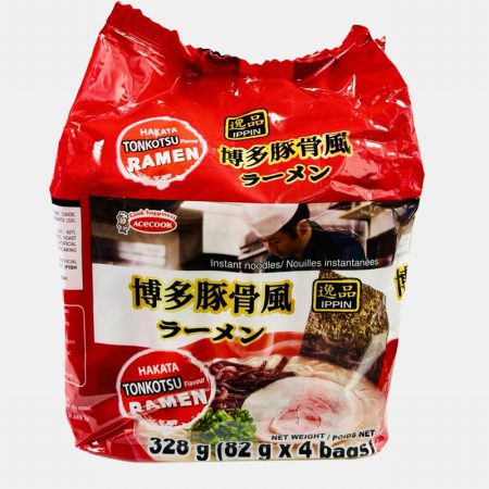 ACECOOK IPPIN INSTANT NOODLES - HAKATA TONKOTSU FLAVOUR 4X82G