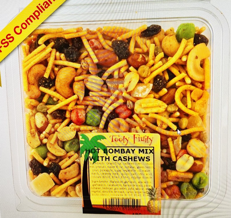 T/F HOT BOMBAY MIX WITH CASHEWS 180G