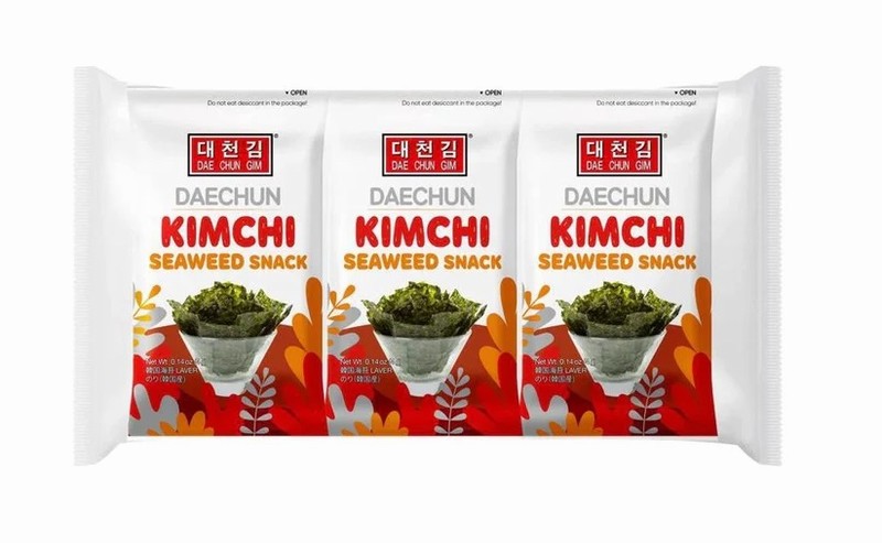 DAECHUN SEAWEED SNACK KIMCHI FLAVOUR 4GX3