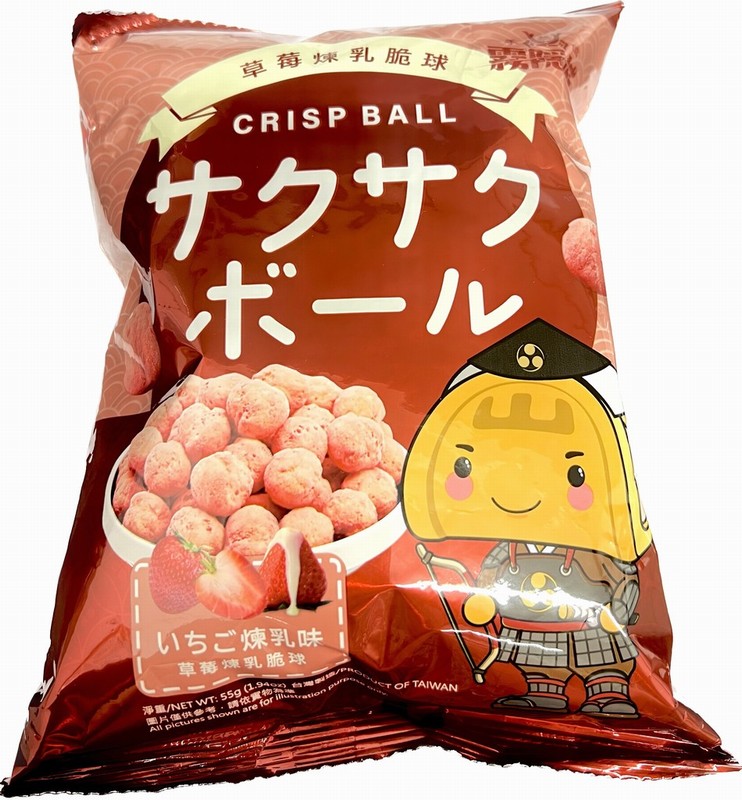 WYC CRISPY BALL- STRAWBERRY MILK 55G