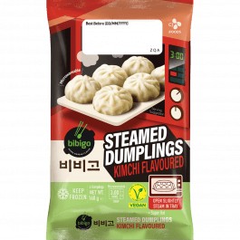 CJ BIBIGO STEAMED DUMPLING – KIMCHI  (VEGAN) 168G