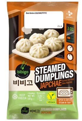 CJ BIBIGO MICROWAVABLE STEAMED MANDU (JAPCHAE) 168G