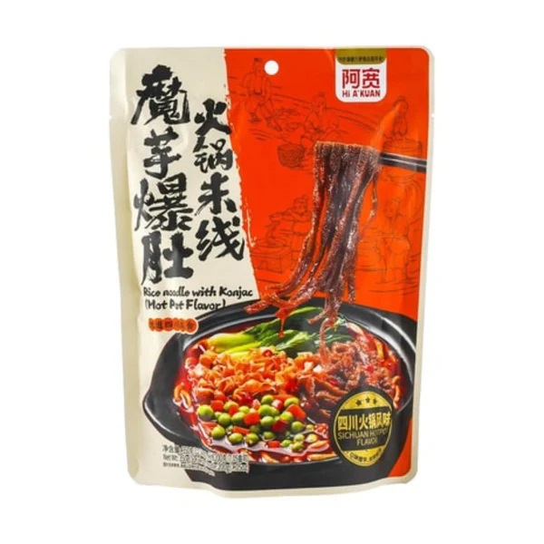 BJ AK RICE NOODLE WITH KONJAC – HOT POT FLV 350G