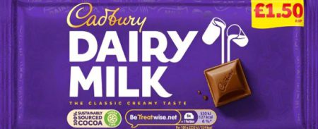 CADBURY DAIRY MILK 95G £1.50