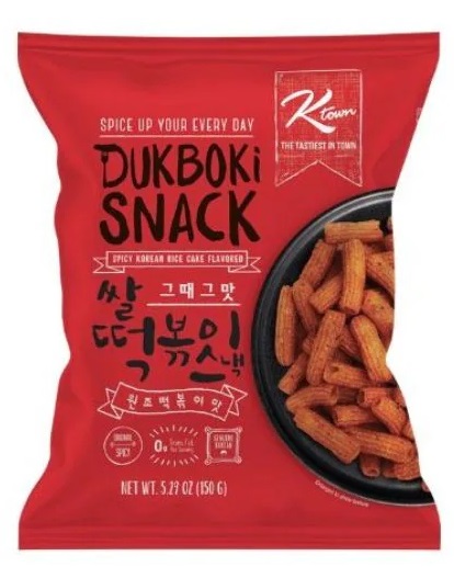 K – TOWN TTEOKBOKKI (SPICY RICE CAKE FLAVOURED) SNACK 150G