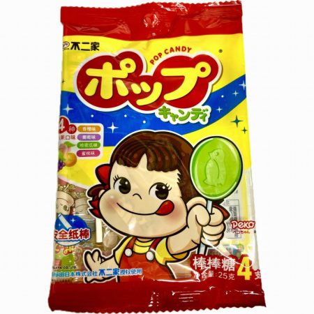 FUJIYA LOLLIPOP CANDY(PEACH ,GRAPE,HONEYDEWMELON & ORANGE)25G