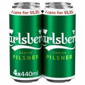 CARLSBERG PILSNER 4X440ML £5.25