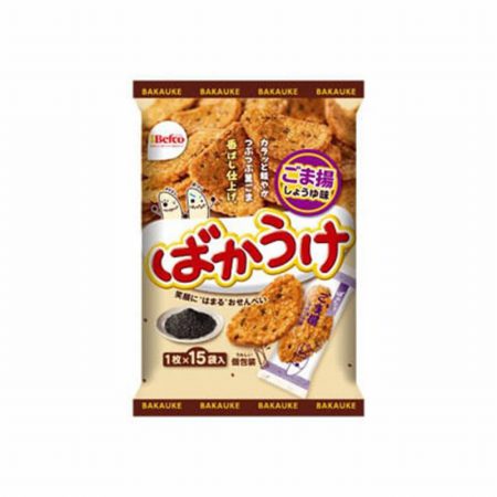 KURIYAMA BAKAUKE FRIED RICE CRACKERS - SESAME & SOY SAUCE 101G