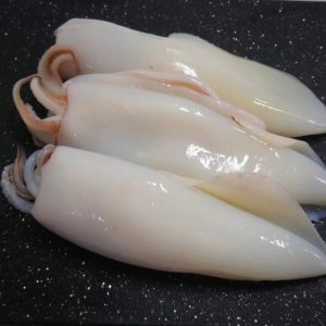 N/TRADE 20/40 WHOLE IQF CLEANED SQUID 20% GLAZE 1KG (NET800G)