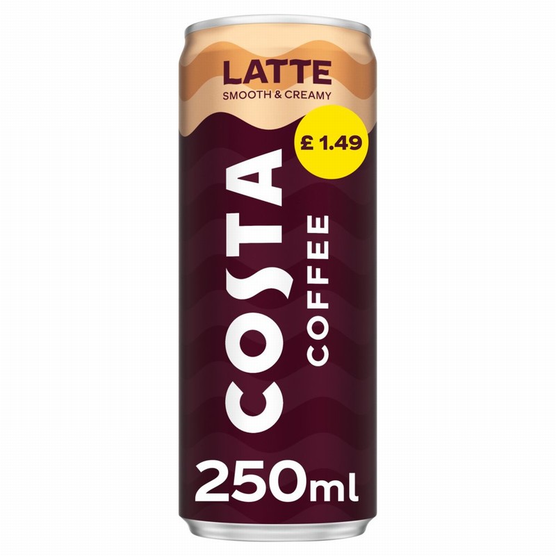 COSTA COFFEE LATTE 250ML £1.49