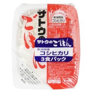 SATO INSTANT WHITE RICE (NIIGGATA KOSHIHIKARI) 3X200G