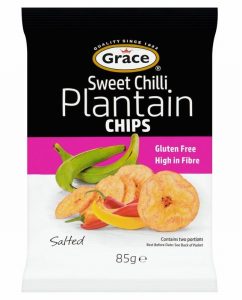 GRACE CHILLI PLANTAIN CHIPS 85G