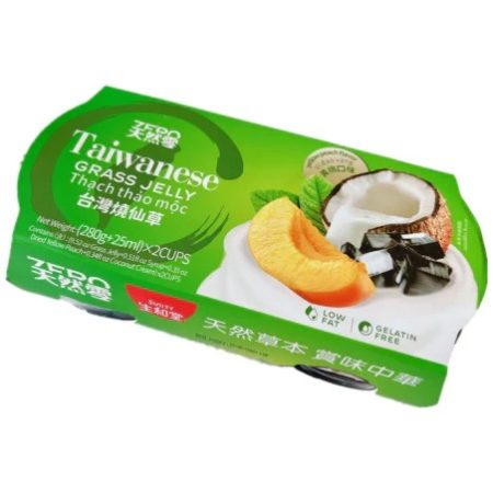 SUNITY GRASS JELLY-YELLOW PEACH (2 CUPS) 610G