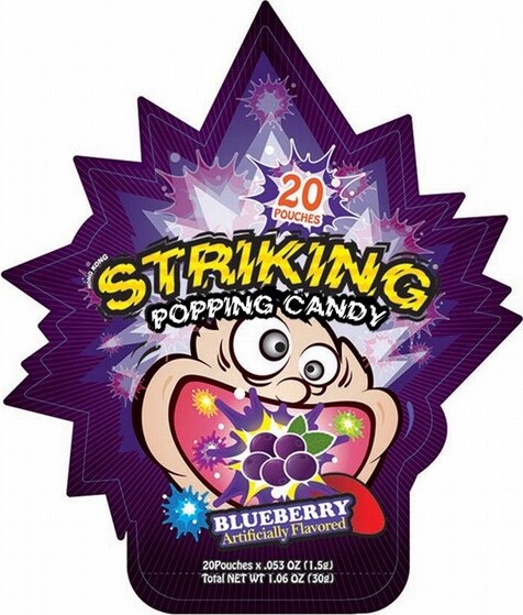 STRIKING  POPPING CANDY- BLUEBERRY FLV 30G