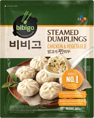 CJ STEAMED CHICKEN & VEG MANDU 560G