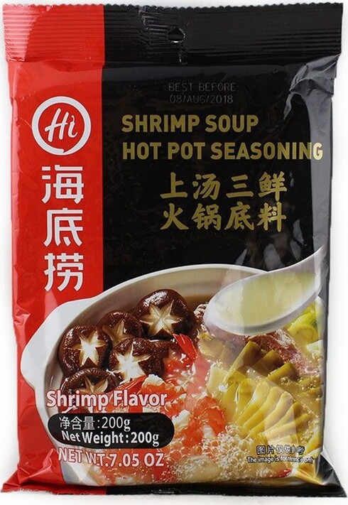 HDL HOTPOT SEASONING SHRIMP SOUP 200G