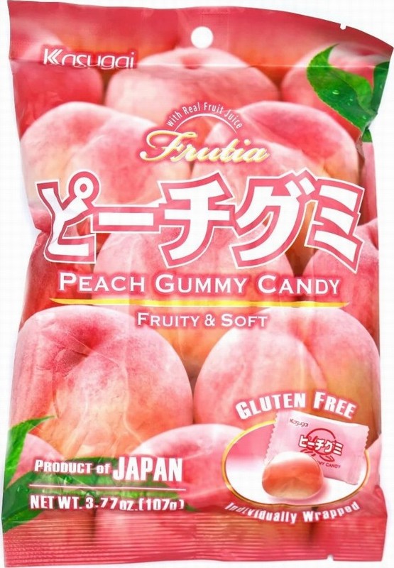 KASUGAI FRUTIA GUMMY CANDY – PEACH 107G