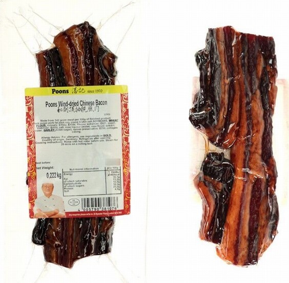POONS WIND DRIED CHINESE BACON 250G