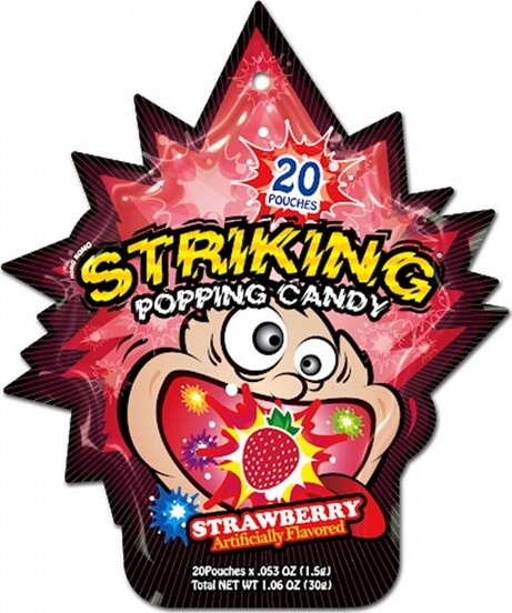 STRIKING  POPPING CANDY-STRAWBERRY FLV 30G