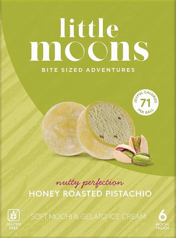 LITTLE MOONS HONEY ROASTED PISTACHIO MOCHI I/CREAM 6X32G