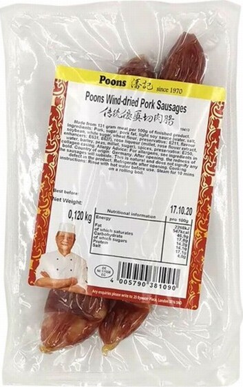 POONS PORK SAUSAGES 120G