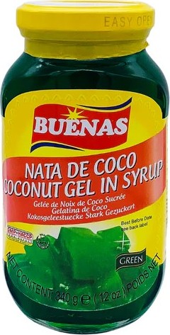 BUENAS COCONUT GEL IN SYRUP – GREEN 340G