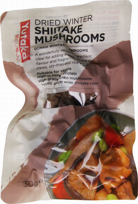 YUTAKA DRIED SHIITAKE MUSHROOM 3-4CM 30G