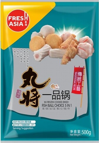 FRESHASIA WJ MIXED FISH BALLS 5 IN 1 500G