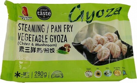 FRESHASIA STEAMING/PAN FRY VEGTABLE GYOZA 280G