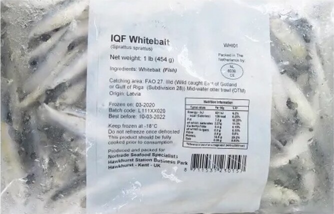 NORTRADE WHOLE IQF WHITEBAIT 454G