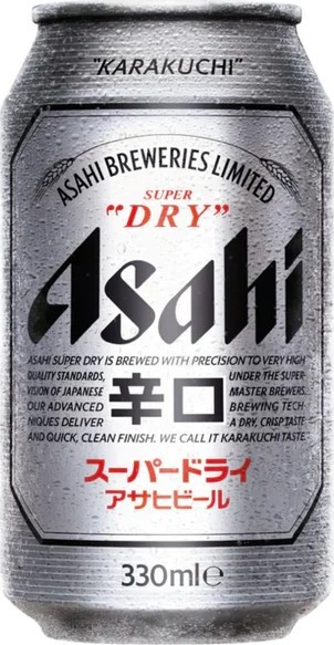 ASAHI SUPER DRY BEER CAN 5.2% VOL.330ML